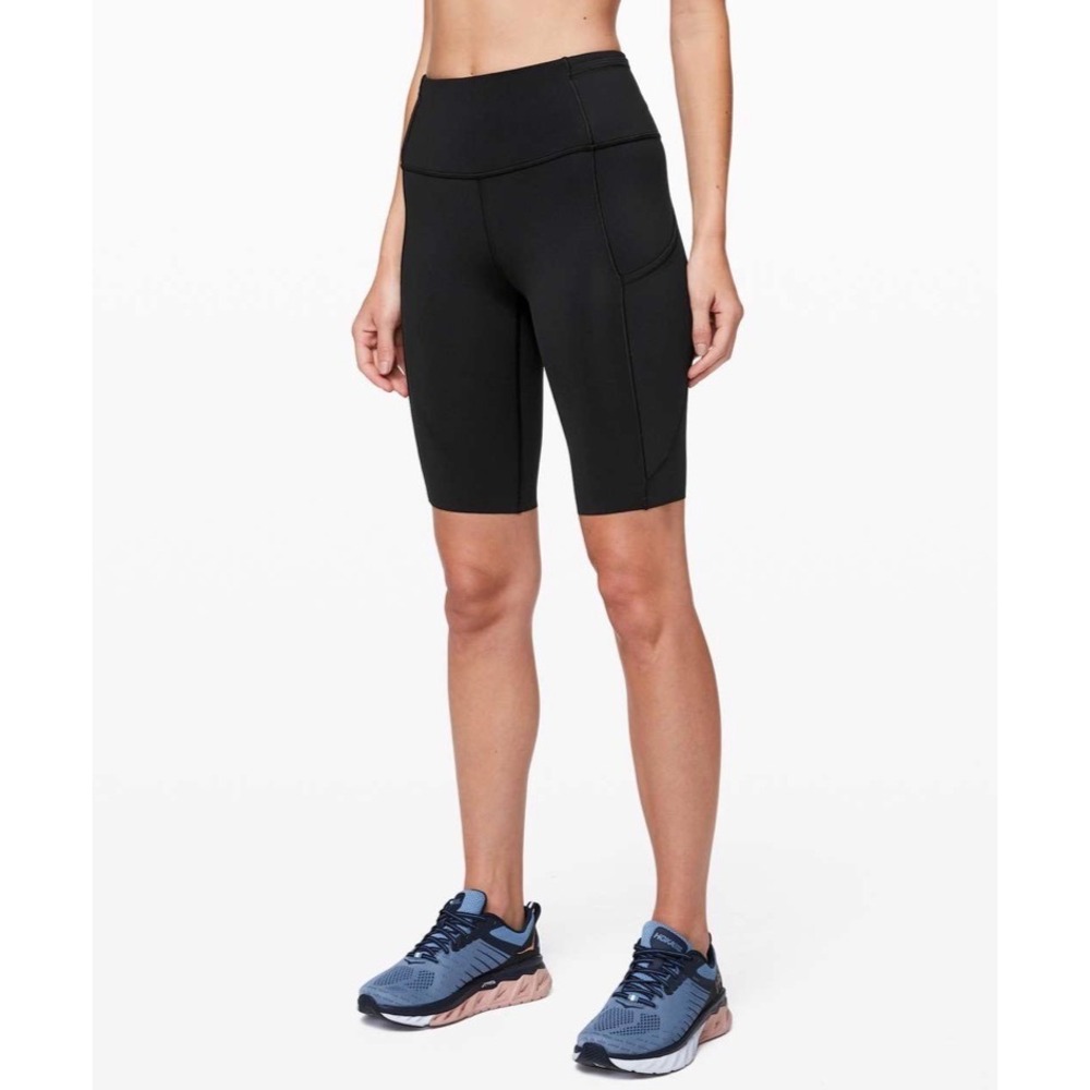 Lululemon 4 Fast and Free Short 10" Black Bike Run W7AY7S Pockets